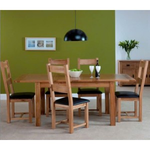 Forrester : Bàn Ăn Kéo Giản + 4 Ghế ( 2N - Mặt Nệm PU )